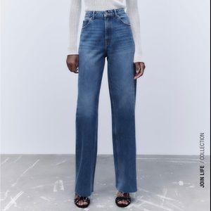 Zara 90s wide leg jeans, size 12